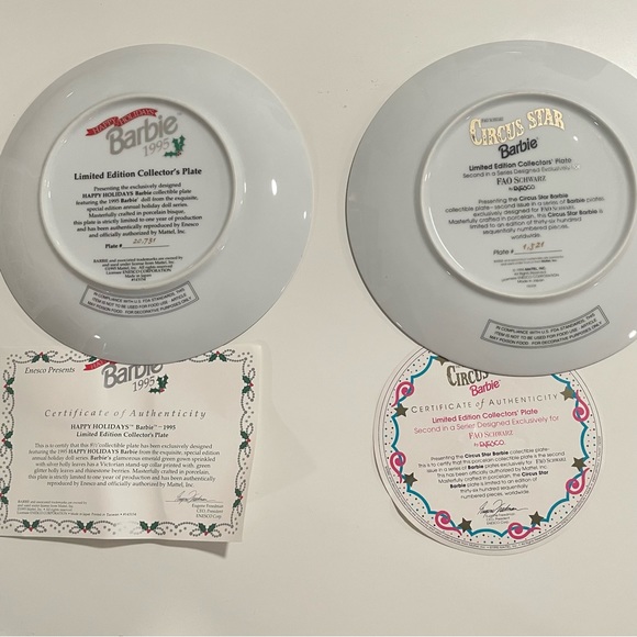 Vintage 1995 Barbie Plate Special Limited Edition Bundle in Original Box - Picture 2 of 2